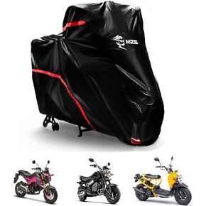 MZS Motorcycle Cover Waterproof Outdoor, 420D All Season Weather Scooter Cover Protection Storage fit up to 73" Compatible with Grom Monkey 125 Ruckus Papio Navi NCW50 BD125 TNT135 Z125 Pro