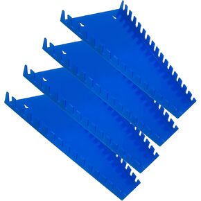 BUSY-CORNER 64-Slot ABS Plastic Wrench Organizer, Heavy Duty Wrench Organizer Tray for Tool Box, Fit SAE & Metric Wrench Storage, 4 Pack Wrench Holders (Red) in Kuwait