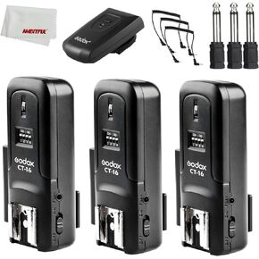 Godox CT 16 CT-16 Trigger 16 Channels Wireless Radio Flash Transmitter+3pcs Receiver Set for Canon Nikon Pentax Olympus Speedlite/Studio Flash