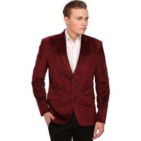 Wintage Men's Cotton Velvet Solid Party Blazer