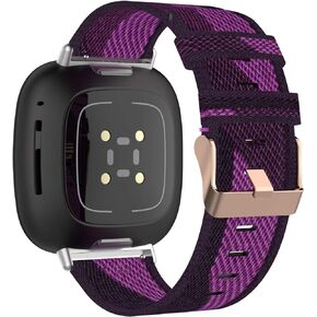 Bands Compatible for Fitbit Versa 4 and Sense 2 Soft Woven Fabric Breathable Accessories Strap Replacement Wristband Women Men for Versa4 Smart Watch