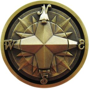 JEAN'S FRIEND Vintage Style Bronze Plated Compass Star Belt Buckle