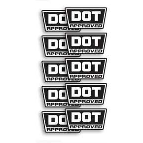 AK Pack of 2 DOT D O T Approved Motorcycle Helmet Decals Labels, Vinyl Decal Stickers | Motorcycle | Laptop |Window Any Smooth Surface Size: 2" Each