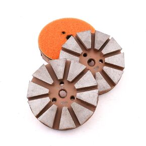 Metal Bond Diamond Floor Grinding Discs 3-Inch Polishing Pads for Concrete Stone (400 Grit, 3-Pcs)