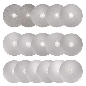 Diamond Flat Lap Disc Set 6" x 1/2" Arbor 50/60/80/100/120/240/260/320/400/600/1000/1200/1500/2000/2500/3000 Grit Abrasive Wheel Lapping for Grinding Ceramics, Glass, Stones