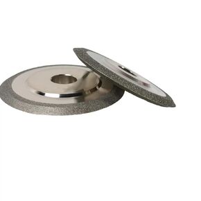 V Shaped Groove 4" 45° 320Grit Diamond Grinding Wheel Electroplated Abrasive Wheels for Hard Alloy Sharpening Saw Blade Carbide Metal Tungsten Steel Milling Cutter Tool One Piece
