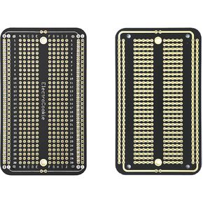 ElectroCookie PCB Prototype Board Solderable Breadboard for DIY Electronics, Compatible for Mini Arduino Soldering Projects, Gold-Plated (30 Pack, Black)
