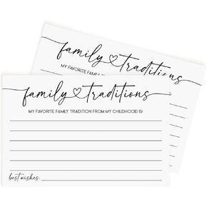 All Ewired Up 50 Family Traditions Baby Shower Games - Minimalist - Unisex Girl or Boy Babies, Baby Shower Advice, Wishes for Baby Fun Gender Neutral Party (50-Cards)