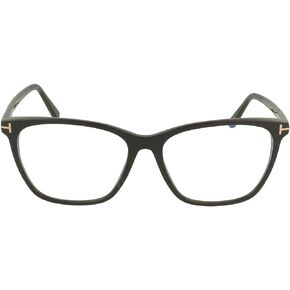 Eyeglasses Tom Ford FT 5762 -B 001 Shiny Black,"t" Logo/Blue Block Lenses
