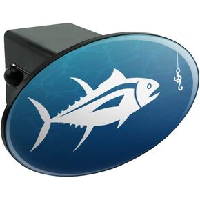 GRAPHICS & MORE Tuna Fish Fishing Fisherman Oval Tow Trailer Hitch Cover Plug Insert