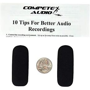 SH50 foam replacement microphone windscreens (microphone covers) (2-pack) for use with Sennheiser Aviation headsets