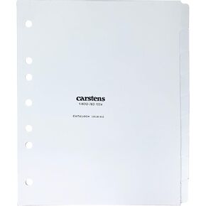 Carstens Heavy Duty Plastic Dividers, 9-Tab, White, for Side-Opening 3-Ring Binders