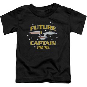Star Trek Boys' Future Captain Childrens T-Shirt Black
