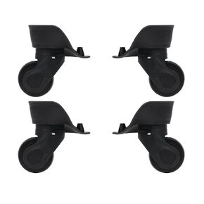 2 Pair Replacement Wheels for Luggage 360 Swivel Suitcase Casters Black (W041-2)