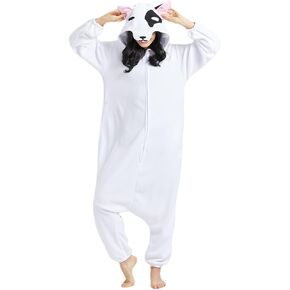 ملابس DELEY للجنسين من Animal Bull Terrier Dog Onesie، أزياء الهالوين للبالغين، ملابس نوم دافئة، ملابس منزلية in Kuwait