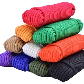 SMART&CASUAL 150 ft 1/5 inch (5mm) Nylon Poly Rope Flag Pole Polypropylene Clothes Line Camping Utility Good for Tie Pull Swing Climb Knot ((45.8M) 150ft, Black)