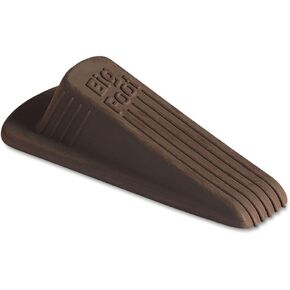 Master Caster Big Foot Doorstop, No Slip Rubber Wedge, 2.25w X 4.75d X 1.25h, Brown, 2/pack