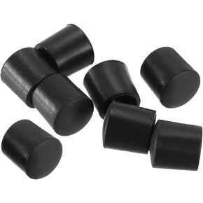 uxcell Door Stop Bumper Tips, 8Pcs - Rubber Door Stopper Tips Caps, Silicone Bumper Replacement Ends for Protect Doors, Wall (Black)