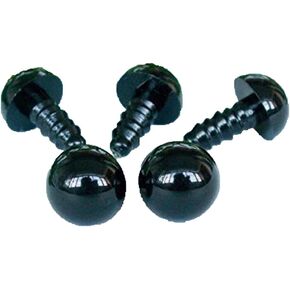 50 Pcs DIY Black Plastic Doll Teddy Bear Safety Eyes with Washers(30 MM)