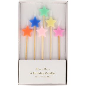 Meri Meri Mixed Star Candles (Pack of 6) in Kuwait