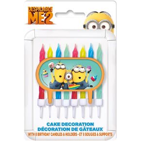 Despicable Me Minions Cake Topper & Birthday Candle Set