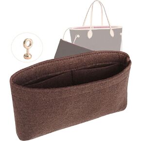 Lckaey clutch purse kit for Neverfull Storage Bag Liner Shaper Microfiber clutch chain insert 3032-Beige