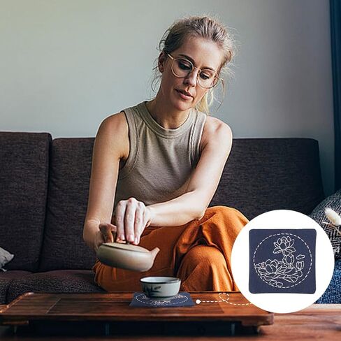 freebloss 4 مجموعة الوقايات ساشيكو DIY عدة مع تعليمات مجموعة ساشيكو للمبتدئين لوتس وكوي الكارب ساشيكو مع الوقايات هوب التطريز لهدية هووسورمينغ in Saudi Arabia