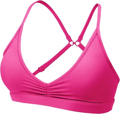 YEOREO حمالات صدر رياضية للصالة الرياضية للنساء كاسي تجريب متقاطع حمالة صدر مبطنة خفيفة التأثير Strappy اليوغا المحاصيل الأعلى in Saudi Arabia