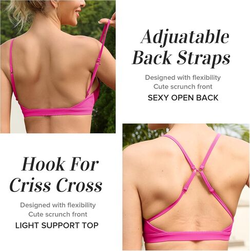 YEOREO حمالات صدر رياضية للصالة الرياضية للنساء كاسي تجريب متقاطع حمالة صدر مبطنة خفيفة التأثير Strappy اليوغا المحاصيل الأعلى in Saudi Arabia