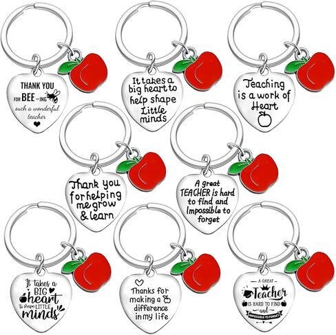 8 قطعة سلاسل المفاتيح المعلم بكميات كبيرة المعلم التقدير الهدايا المعلمين هدايا للنساء شكرا لك هدية للمعلمين in Kuwait