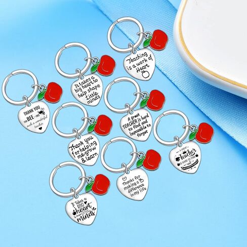 8 قطعة سلاسل المفاتيح المعلم بكميات كبيرة المعلم التقدير الهدايا المعلمين هدايا للنساء شكرا لك هدية للمعلمين in Kuwait