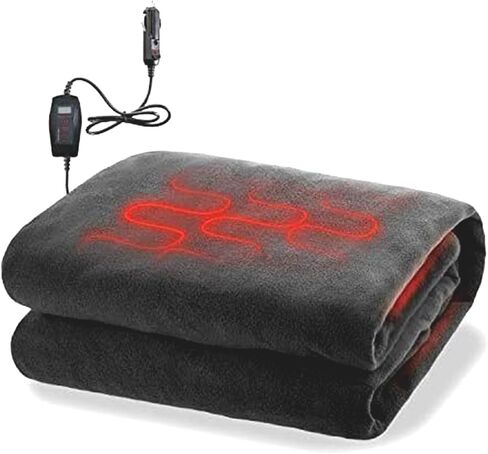 Zone Tech Heating 12V Polar Fleece Material Blanket - Ideal for Summer Camping, Road Trips, Picnics, or Relaxing in The Convenience of Your Vehicle or Home (Polar Fleece, 1- Pack) in Saudi Arabia