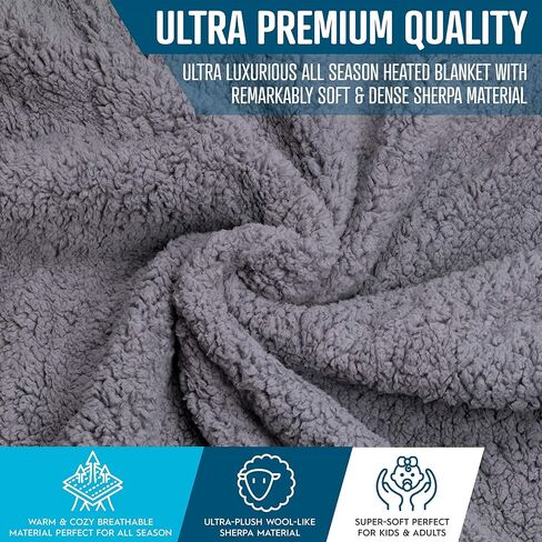 Zone Tech Heating 12V Polar Fleece Material Blanket - Ideal for Summer Camping, Road Trips, Picnics, or Relaxing in The Convenience of Your Vehicle or Home (Polar Fleece, 1- Pack) in Saudi Arabia