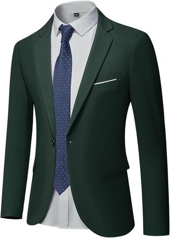 MrSure Men's Blazer Slim Fit One Button Suit Jacket, Casual Lightweight Sport Coats for Daily in Saudi Arabia