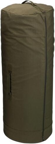 Olive Drab 30" x 50" Giant Side Zipper Canvas Duffle Bag in Saudi Arabia