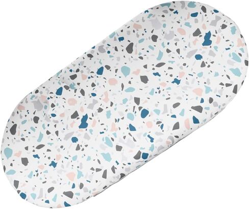 ملاءة بديلة لسرير Fisher-Price Rock with Me - GNX44 ~ غطاء مرتبة بديل - طباعة Ocean Sands، أبيض، أزرق in Kuwait