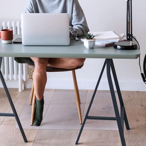 بساط كرسي مكتب ROSMARUS للأرضيات الصلبة مقاس 47 بوصة × 59 بوصة، سجادات كرسي صلبة شفافة للمكتب المنزلي، سجادة تحت المكتب لحماية أرضية الكرسي المتدحرج PVC حصيرة شفافة، مستطيلة in Kuwait