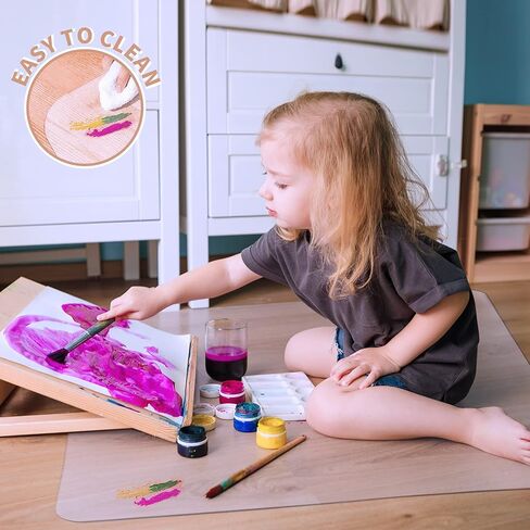 بساط كرسي مكتب ROSMARUS للأرضيات الصلبة مقاس 47 بوصة × 59 بوصة، سجادات كرسي صلبة شفافة للمكتب المنزلي، سجادة تحت المكتب لحماية أرضية الكرسي المتدحرج PVC حصيرة شفافة، مستطيلة in Kuwait