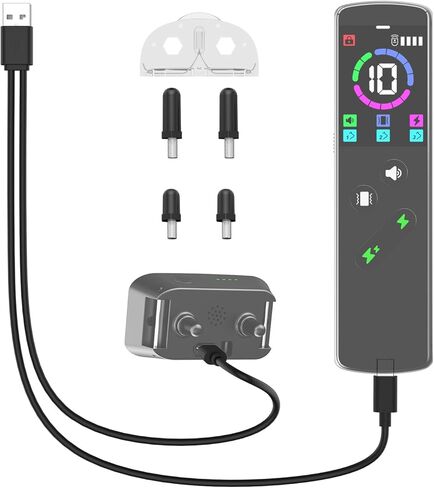 مجموعة ملحقات بديلة لأطواق تدريب الكلاب RUNLANE G2 وG5: زوجان من شوكات الصدمات الكهربائية المطاطية (قصيرة + طويلة) + أداة اختبار الضوء + كابل شحن USB 1-Splitted-2 in Kuwait