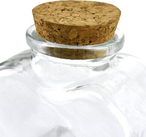 Homeford Heart Shaped Glass Jar Favor Bottle with Cork, 3-1/4-Inch in Saudi Arabia