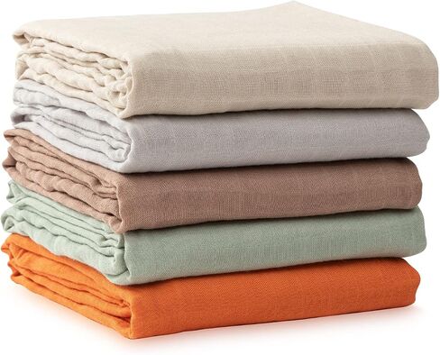 HBselect 5-Pack Cotton Baby Muslin Swaddle Blankets in Saudi Arabia
