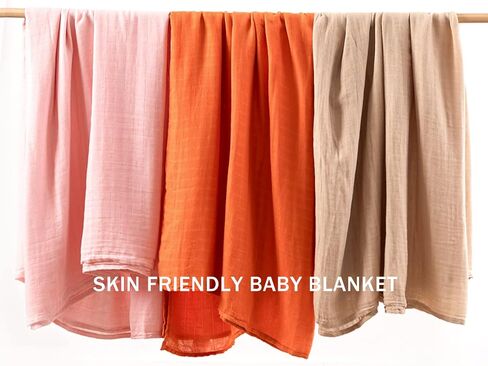 HBselect 5-Pack Cotton Baby Muslin Swaddle Blankets in Saudi Arabia