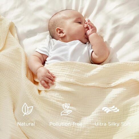 HBselect 5-Pack Cotton Baby Muslin Swaddle Blankets in Saudi Arabia
