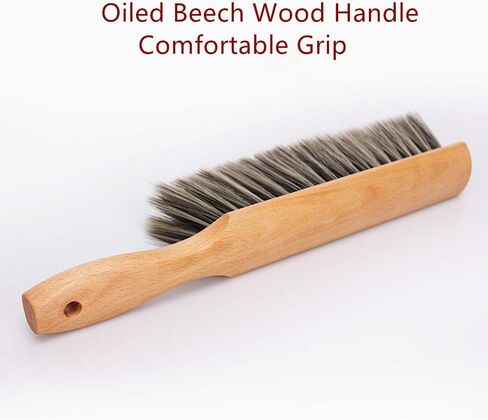 Hand Brush Soft Bristles Oiled Beech Wood Handle Small 14 Inch Long (Gray) in Saudi Arabia