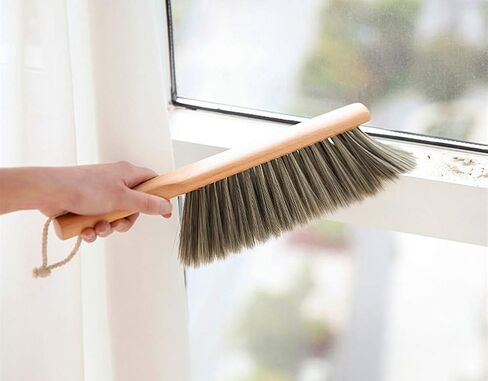 Hand Brush Soft Bristles Oiled Beech Wood Handle Small 14 Inch Long (Gray) in Saudi Arabia