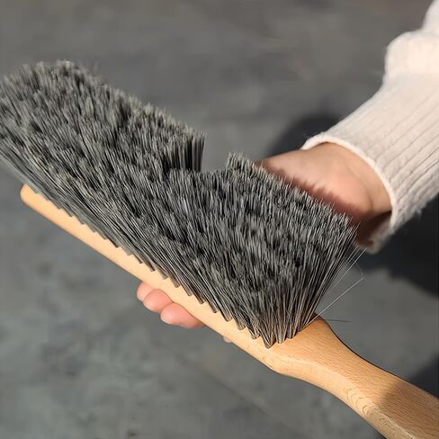 Hand Brush Soft Bristles Oiled Beech Wood Handle Small 14 Inch Long (Gray) in Saudi Arabia