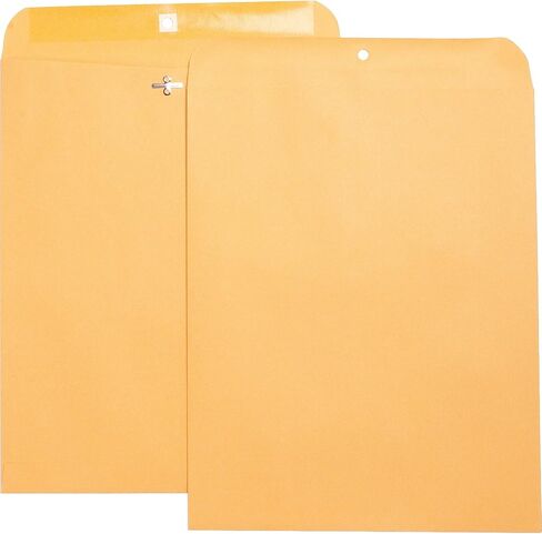 مصدر الأعمال 36675 أظرف بمشبك HVY-Duty مقاس 11-1/2 بوصة × 14-1/2 بوصة 100/BX Brown Kraft in Saudi Arabia