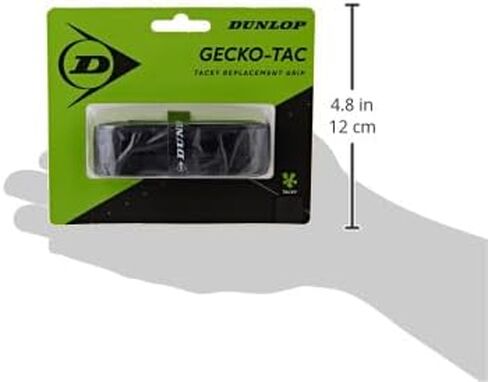 قبضة بديلة للتنس/الاسكواش/كرة الريشة/البادل من Dunlop Sports Gecko-Tac (تتوفر ألوان أبيض وأسود) (مبتذل للغاية مع قبضة فائقة وتقليل الرطوبة للتحكم المطلق) in Saudi Arabia