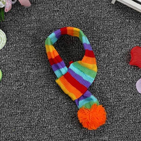 POPETPOP Knitted Winter Dog Scarf Hat Set - Winter Warm Caps Neck Warmer Knitted Scarf Hat Leg Warmers Knitted Hat for Dogs in Saudi Arabia