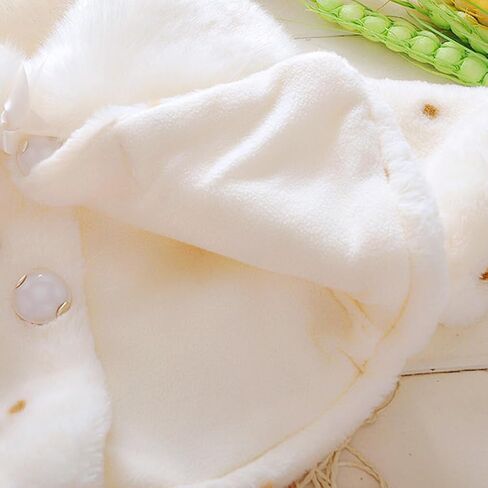 معاطف BESTOYARD Cape Girls باللون البيج لملابس خارجية سميكة، معطف فرو للأطفال الصغار، ملابس الفتيات، عباءة فرو، كيب فرو، معدات الشتاء، قطن أبيض in Saudi Arabia